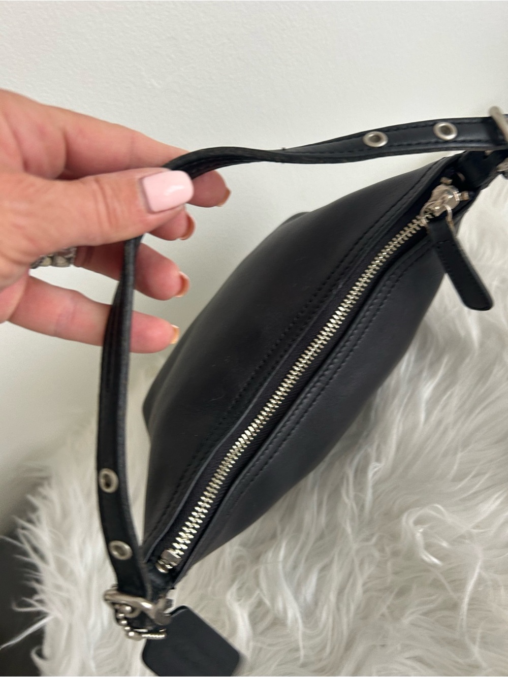 Vintage Coach black Legacy West Demi 9844 Glove Leather Y2K Mini Shoulder Bag - Picture 6 of 15